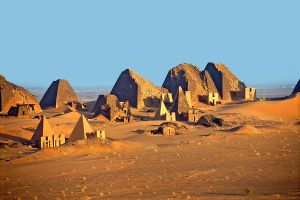 The Necropolis at Meroë has over 200 pyramids, exceeding in number those erected of ancient Egypt