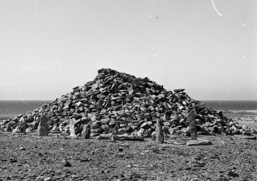 A cairn with standing stones at Salweyn in northern Somalia