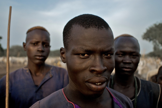 Nilotic Dinka men from South Sudan. Genome analysis indicates that Tutsi-Hima individuals trace most of their proximal or recent ancestry to the Cushitic-admixed Nilotes of the Pastoral Iron Age. As such, the Tutsi-Hima share ancestral roots with the Dinka and other Nilotic peoples.