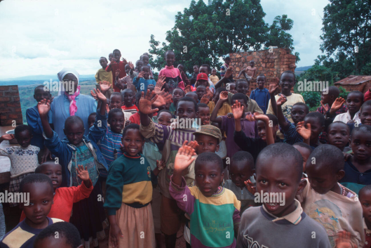 Tutsi and Hutu Bantu children.